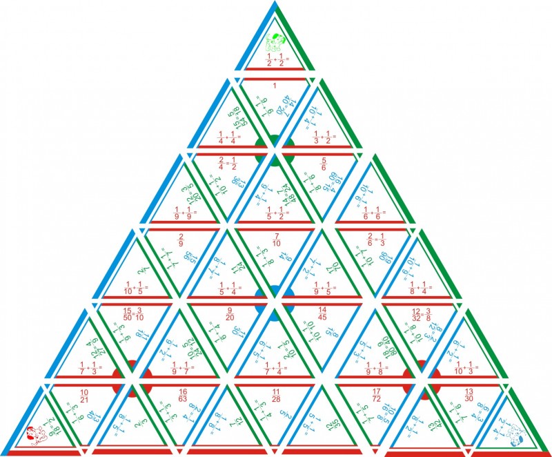 Математическая пирамида ДРОБИ