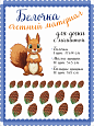 Белочка с шишками. Счетный материал с магнитом арт. 2340