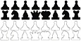 Шахматные фигуры пластиковые магнитные для доски 70*70см арт. 2947