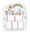 Информационный стенд для детского сада &quot;Веселая семья&quot; фигурный 0,95*1,1м 5 карманов А4 арт. ДС1010
