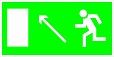 Указатель эвакуационный фотолюминесцентный Е 06 Направление к эвакуационному выходу налево вверх арт.3121