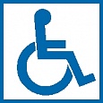 Табличка Доступность инвалидов в креслах-каталках 0,15*0,15м арт.1915