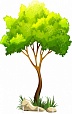 Пластиковая фигура Дерево 1м арт. 4485