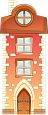 Настенная декорация в ДЕТСКИЙ САД, для оформления &quot;Домик с окнами большой&quot; 500х1200 арт. Д271 