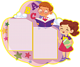 Информационный стенд для детского сада &quot;Мир книг&quot; розовый фигурный 2 кармана А4 0,77*0,65м арт.ДС354