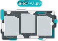Информационный стенд 3 кармана А4 90х50см фигурный серо-зеленый арт. ИН1473_2